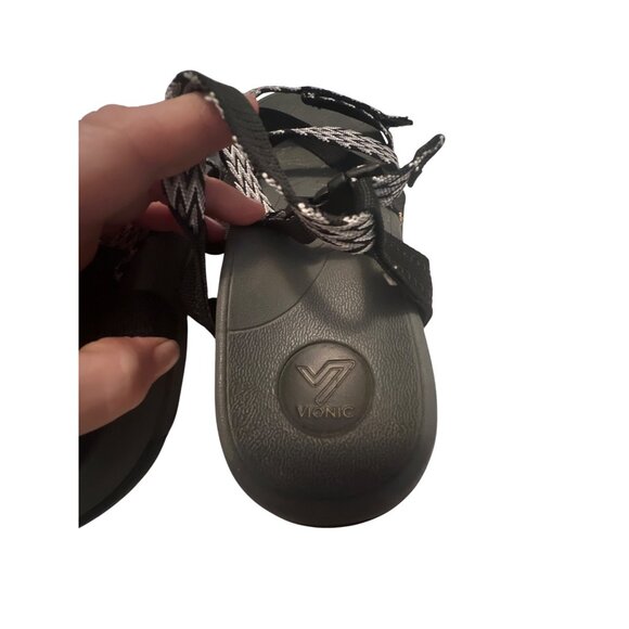 Vionic Women's Adjustable Strap Sandals Black & Grey Sz 9 - Picture 5 of 7